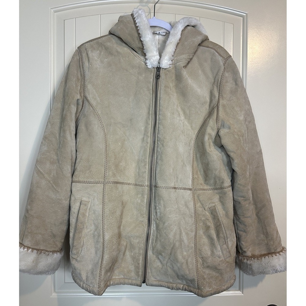 VTG J Percy Marvin Richards Penny Lane Coat Womens Suede Leather Y2K Boho sz M‎